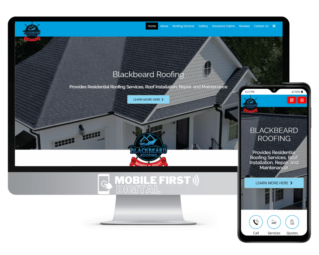 Our Website Portfolio blackbeard roofing design