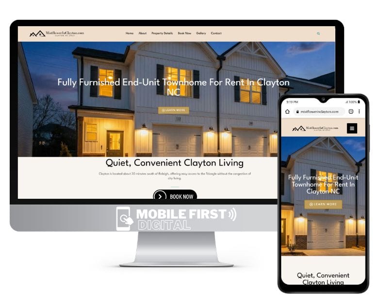 Townhome For Rent WordPress Design